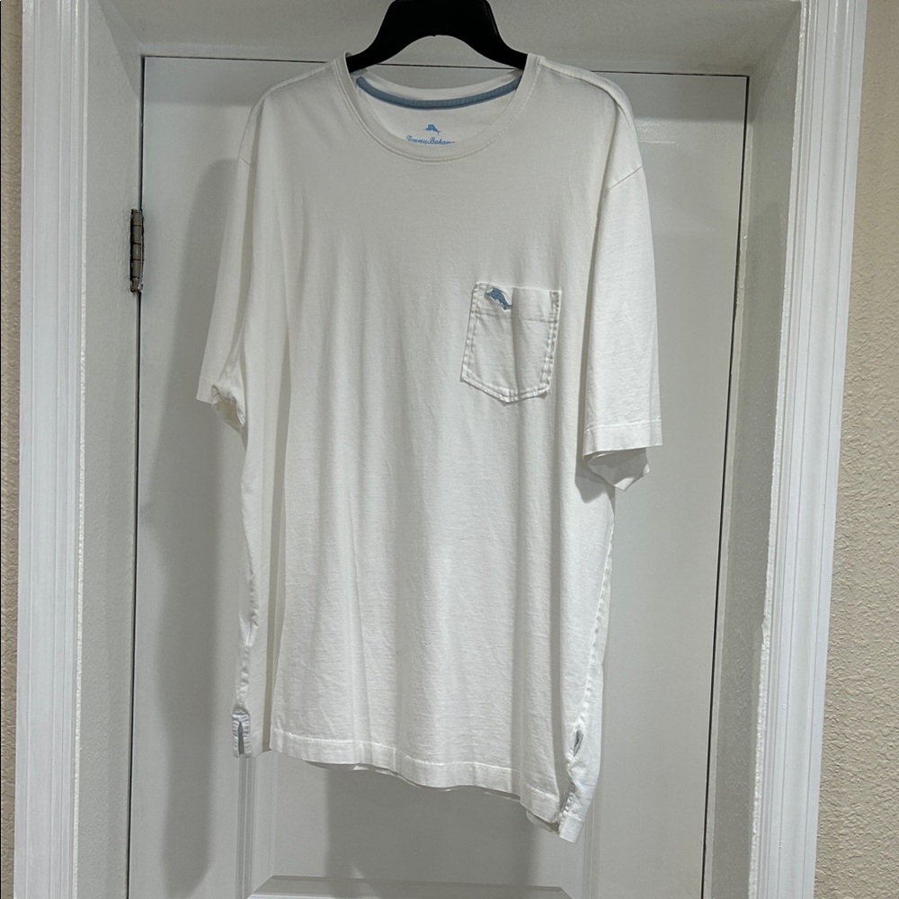Tommy Bahama White Pocket Tee
